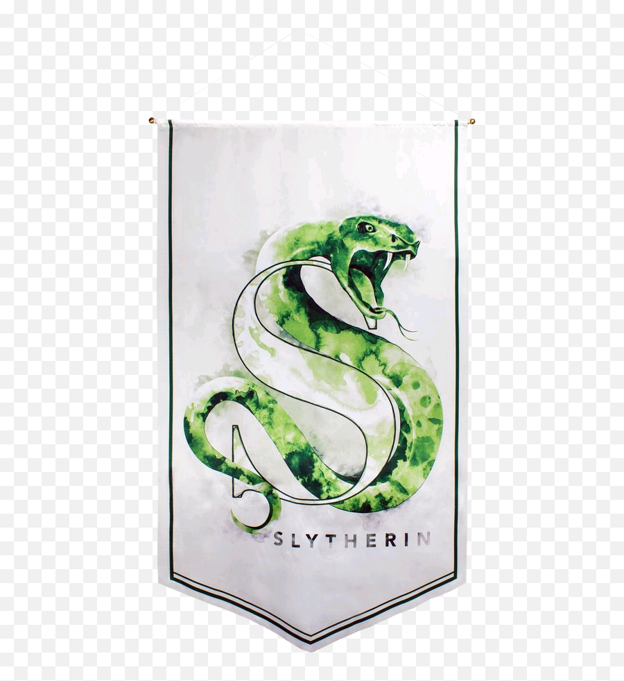 Harry Potter - Slytherin Watercolour Satin Banner Dibujos Logo Slytherin Emoji,Nerd Emoji Pillow Walmart