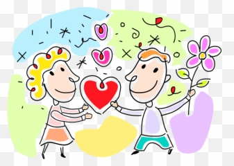Vector Illustration Of Lovers Exchange Passionate Love - Passionate Love Cartoon Emoji,Passionate Emoji