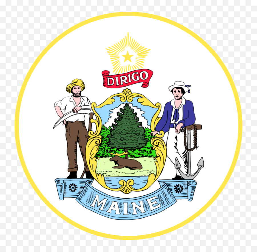 The Seal Of The State Of Maine - Seal Of Maine Emoji,Cnmi Flag Emoji
