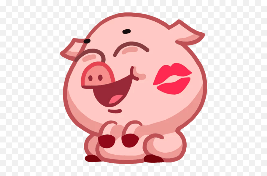 Wastickerapps Cute Animals Stickers - Sticker De Cerdito Para Whatsapp Emoji,Miss Piggy Emoji