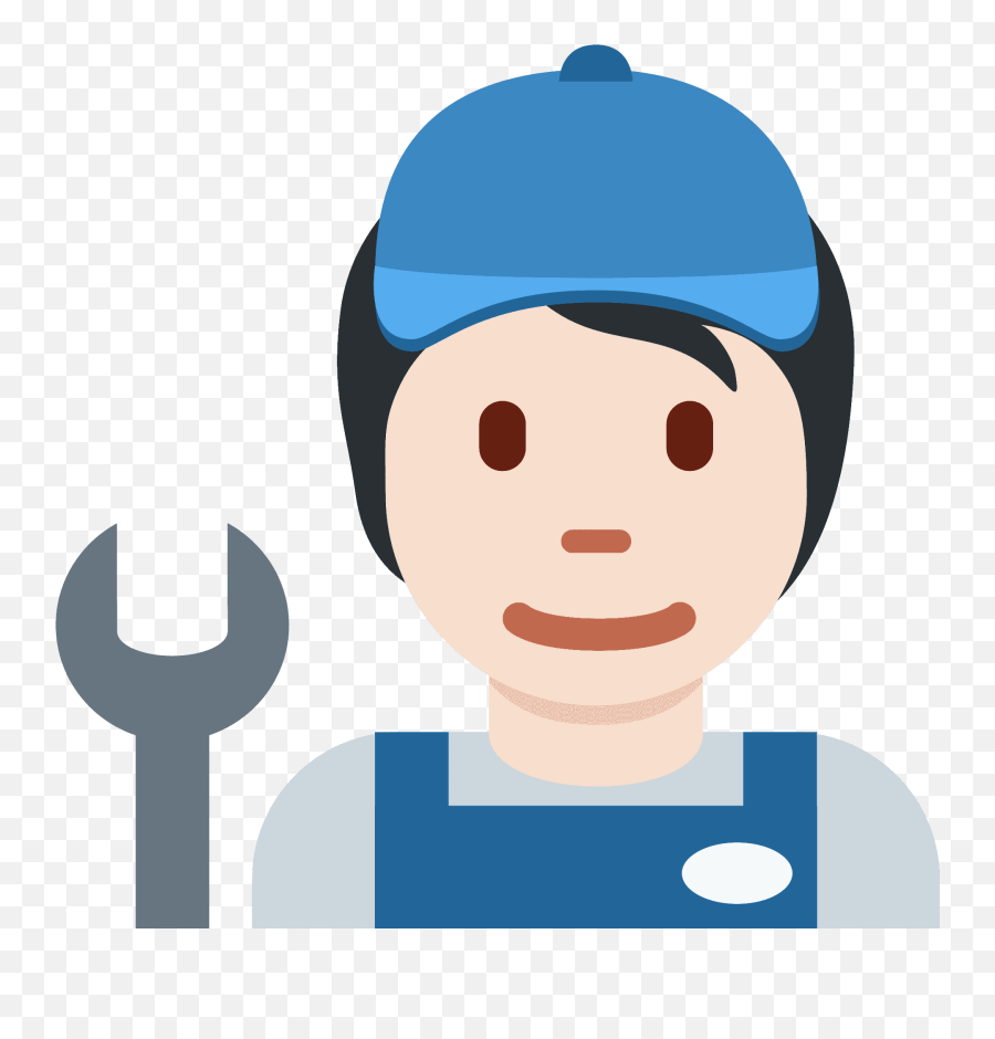 Mechanic Emoji Clipart Free Download Transparent Png - Repair Man Emoji,Apron Emoji