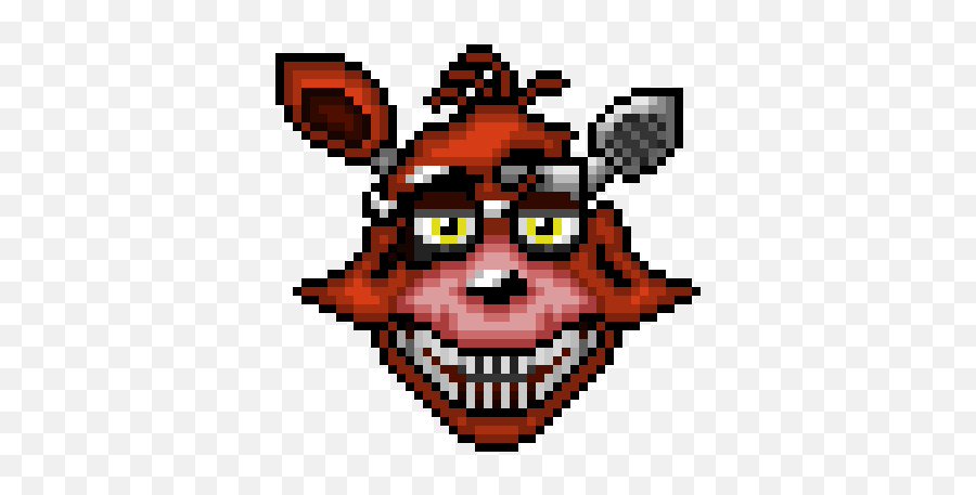 New Here So Heres My Little Art Dump - Withered Foxy Pixel Art Fnaf Emoji,Deviantart Emoticons Gif