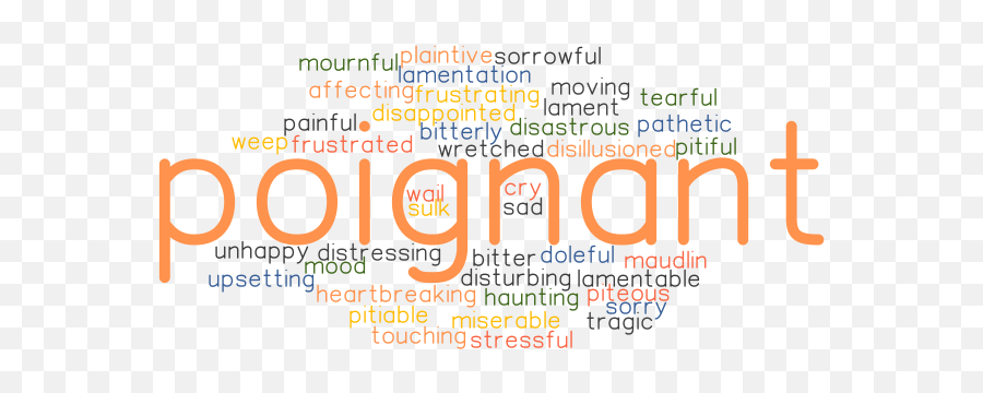Poignant Synonyms And Related Words What Is Another Word - Dot Emoji,Emotion Adjectives