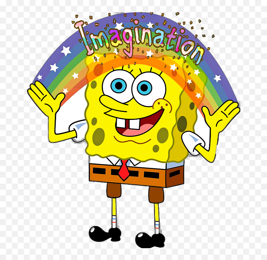 Scwords Words Spongebob Imagination Rainbow - Play Station Spongebob Rainbow Emoji,Spongebob Emojis