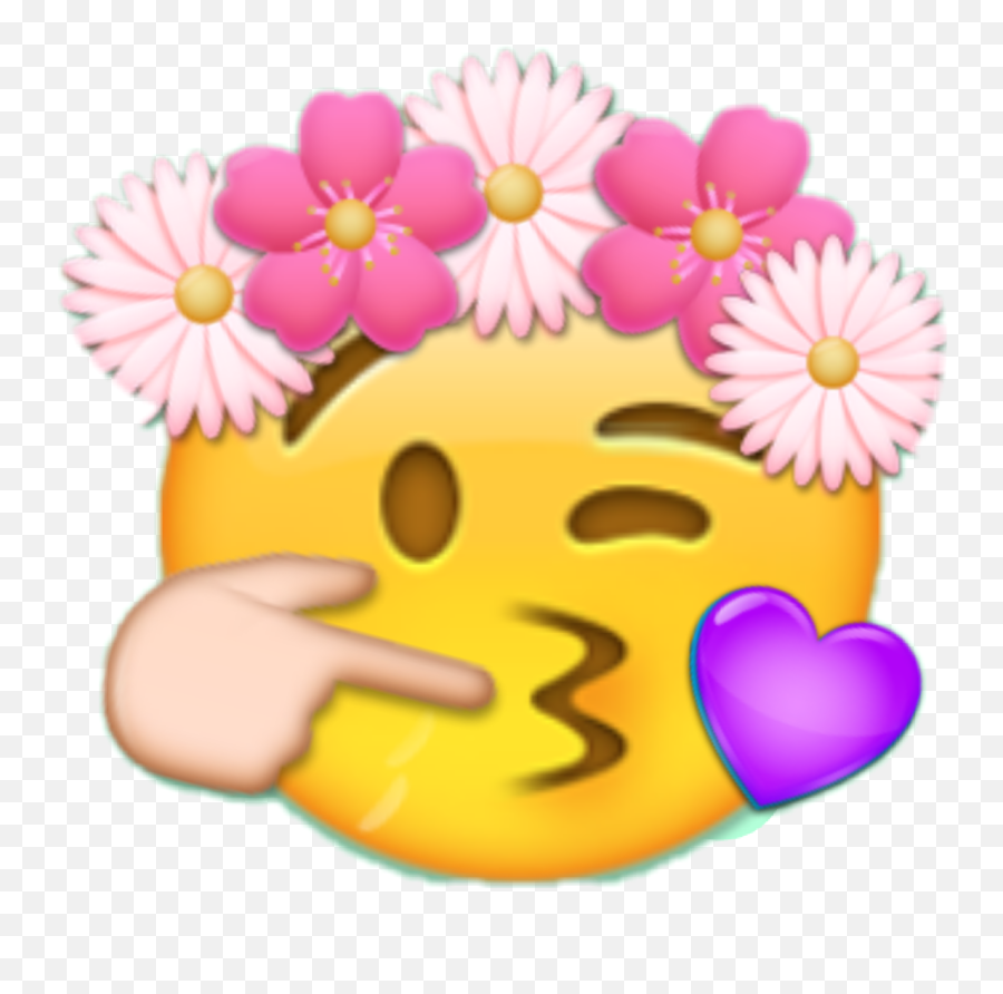 Emoji Kiss Flover Heart Sticker By Feyza - Happy,Emoticon Kiss With Heart