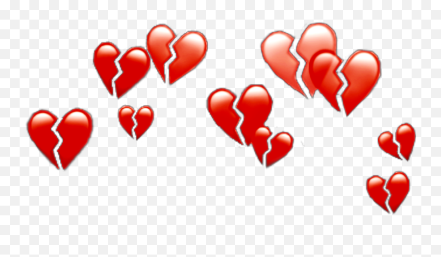 Heart Emoji Crown Png - Broken Hearts Emojis Png Transparent,Emoji Crown Png