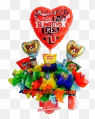 Arreglo Globos Rojo San Valentin 90cms Alto - Party Supply Emoji,Emoticon Changuito