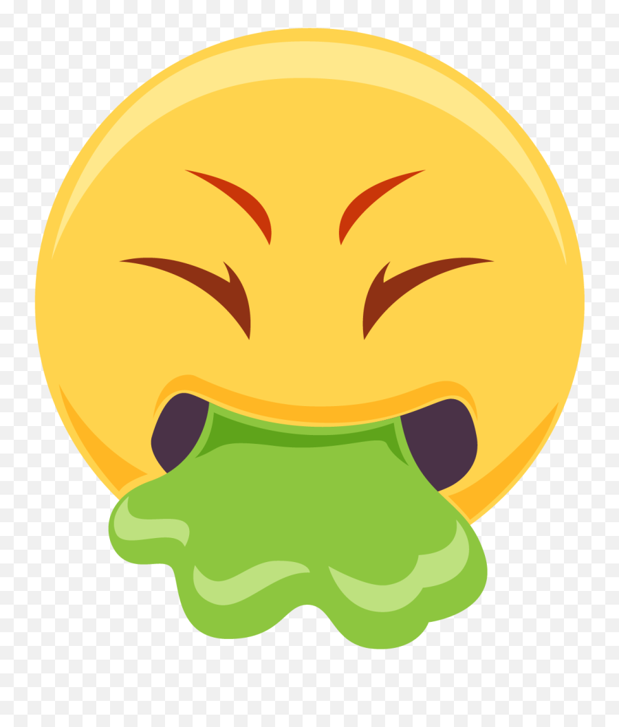 Download Nausea Smiley Vomiting - Transparent Background Vomit Emoji Png,Puking Emoji