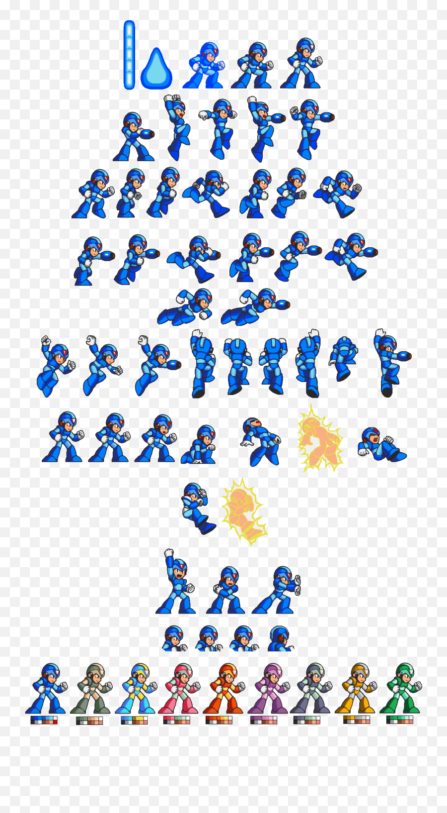 Download Point Art Sprite Mega Man Free Transparent Image Hq - 16 Bit Megaman X Sprites Emoji,Mega Emoji Free