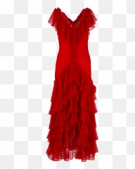 Alexander Mcqueen Ruffle - Trimmed Lace Gown In Red Modesens Sleeveless Emoji,Girls Emoji Sneakers