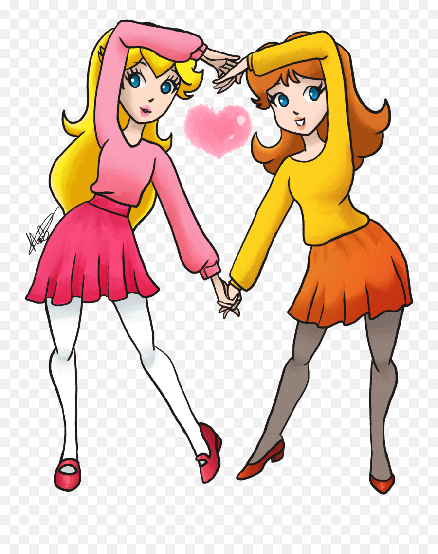 Besties By Orihimetenjho Super Mario Art And Princess Peach - Peach And Daisy Gifs Emoji,Super Princess Peach How To Refill Emotions