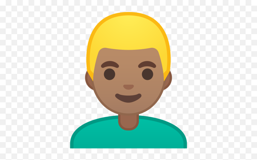 Medium Skin Tone Blond Hair Emoji - Dibujos De Personas Con Cabello Ondulado,Emojis Of Brown Haires Girl.and Blonde Boy