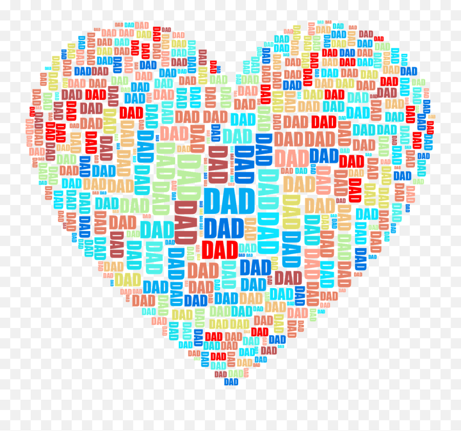 Dad Father Heart - Png Arte Para Pai De Coração Emoji,Emotion Love Family