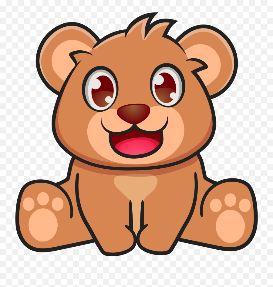 Osii - Bear Cub Cartoon Emoji,Silly Tounge Out Emojis