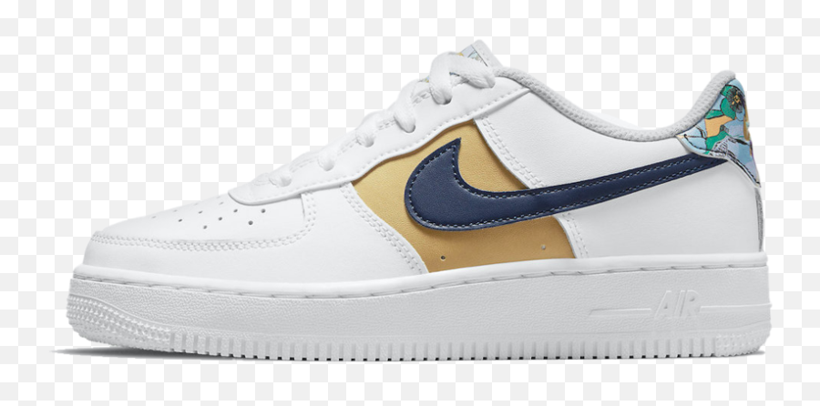 Nike Air Force 1 Low Lv8 White Floral Gs - Dm3089100 Air Force 1 Lv8 White Blue Gold Emoji,Alyx And Emojis
