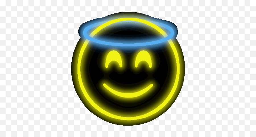Neon Emoji Istickers 24 - Happy,Neon Emoji