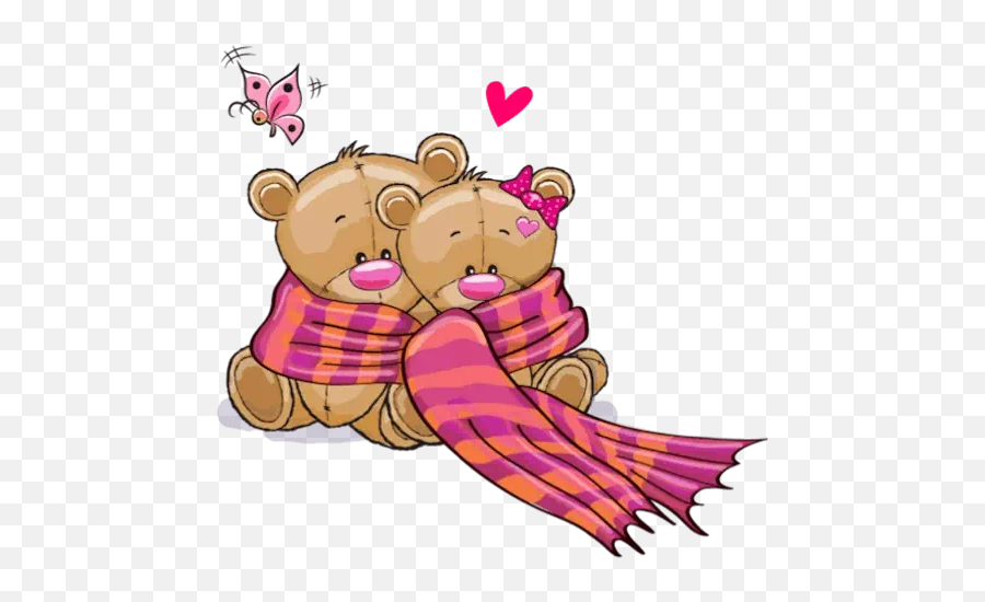 Love Cute - Stickers For Whatsapp Couple Cute Teddy Bear Cartoon Emoji,Teddy Bear Hug Emoticon On Whatsapp
