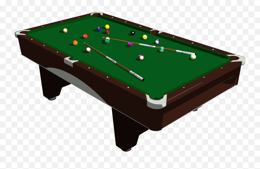 Pool Table With Billiard Balls Clip Art Image - Clipsafari Emoji,Emojis Of Somene Kicking A Soccerball
