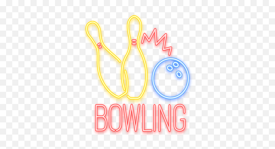 Neon Bowling Sign - Transparent Png U0026 Svg Vector File Neon Bowling Pins Png Emoji,Bowling Emoticon