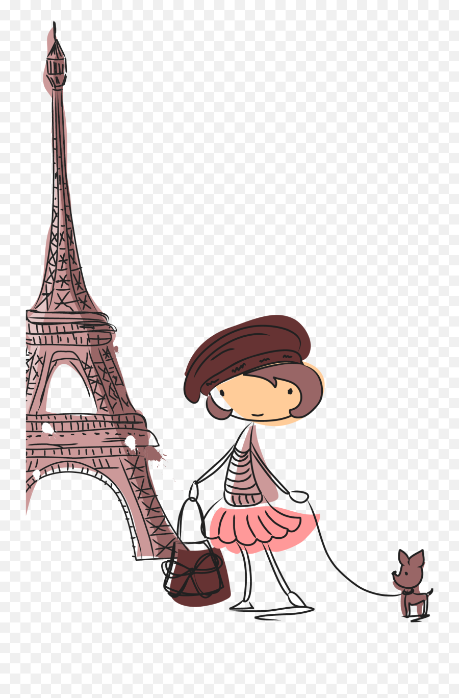 Eiffel Tower Cartoon Transprent - Torre Eiffel Imagenes Emoji,Eiffel Tower Emoji