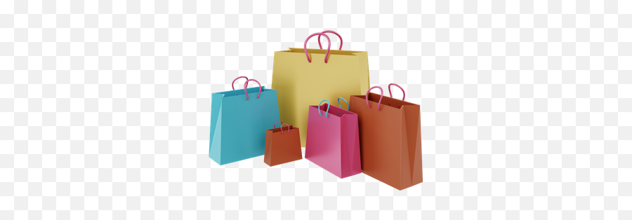 Premium Shopping Bags 3d Illustration Download In Png Obj Emoji,Shopping Bag Emoji