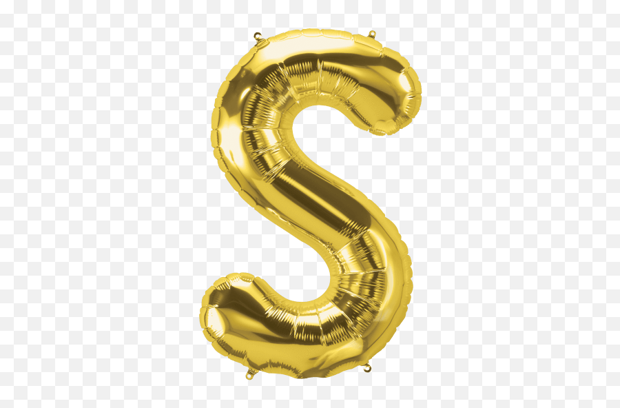 Gold Letter S 34 Balloon Emoji,Gold Bird Emoji