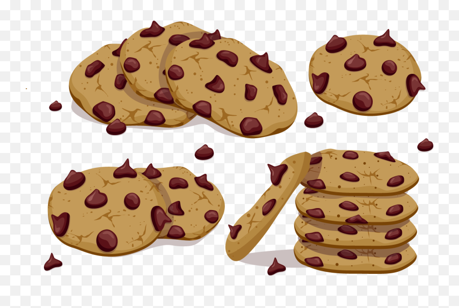 Free Transparent Chocolate Chip Cookie - Transparent Cookies Vector Png Emoji,Chocolate Chip Emoji