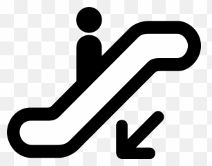 Download Hd Escalator Down - Down Clipart Black And White Escalator Down Png Emoji,Black Thumbs Down Emoji