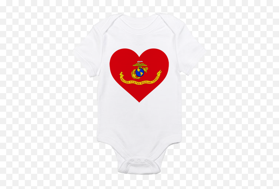 T - Shirtonesie Toddlerbaby Marine Corps Flag Heart Unisex Emoji,Marine Corps Emoticons
