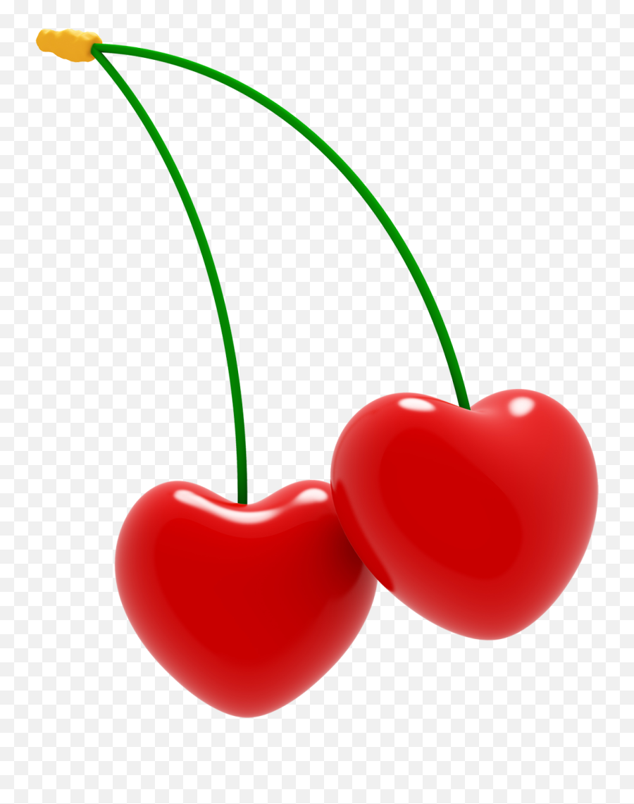 Free Transparent Cherry Png Download - Heart Cherry Png Emoji,Three Cherries Emoji Pop