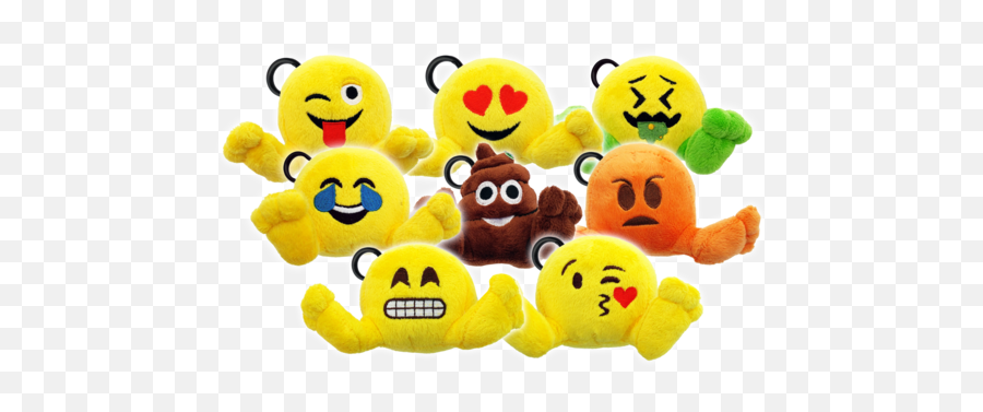 Plysj Emoji Nøkkelring - Happy,Ark Chat Emojis