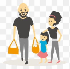 Download Family Shopping Illustration - Shopping Sharing Emoji,Shopping Emoji Png