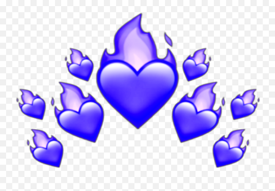 Purple Pink Blue Yellow Hearts Sticker - Crown Heart Transparent Emojis,Yellow Hearts Emoji