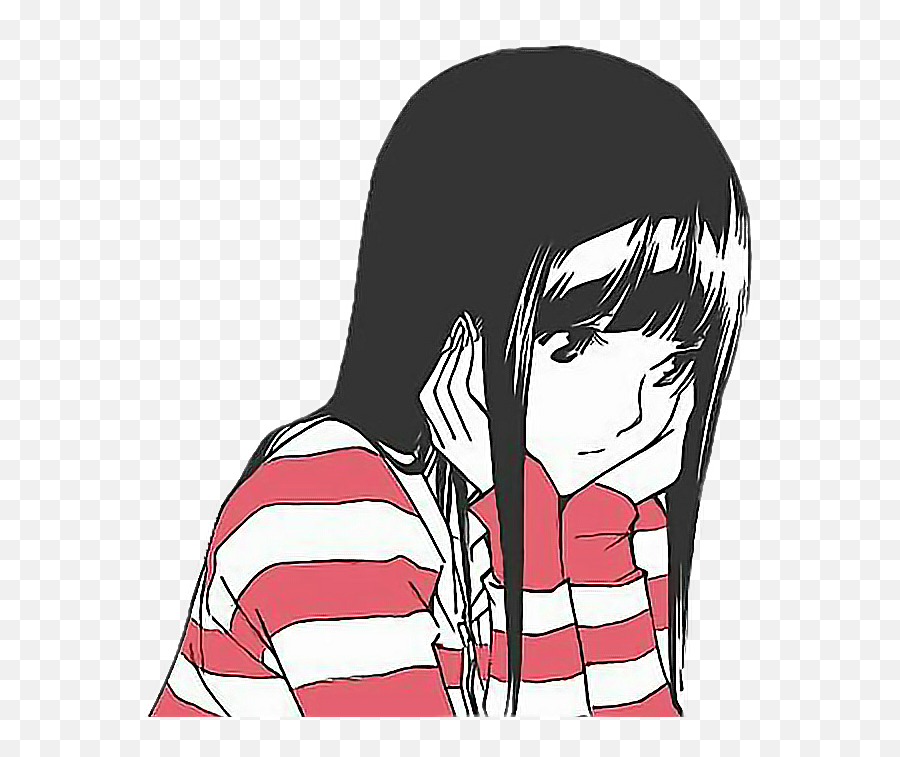Aesthetic Sad Anime Girl Png Image With - Aesthetic Png Sad Girl Emoji,Sad Girl Emoji