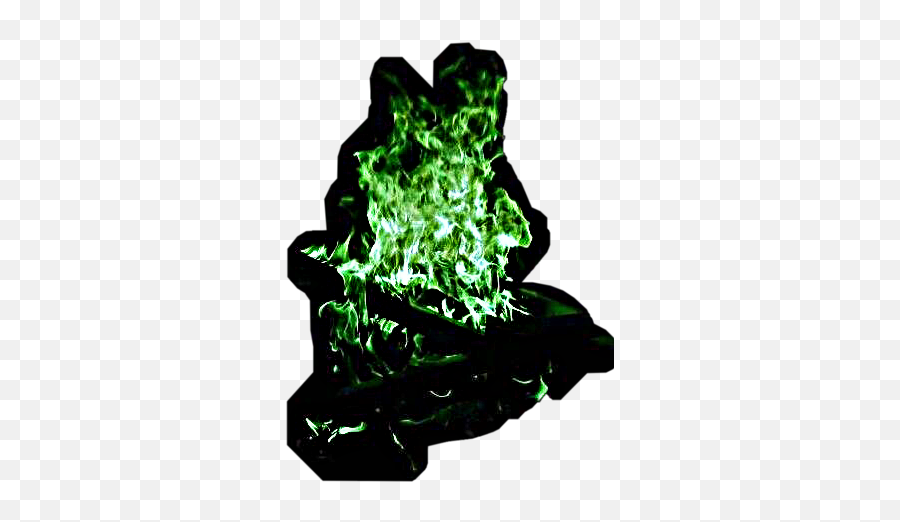 Black Green Fire Firewood Dark Sticker - Vertical Emoji,Firewood Emoji