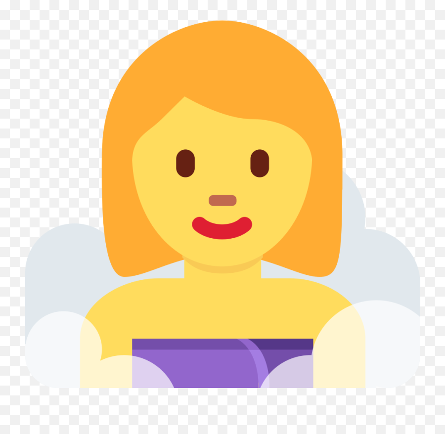 Woman In Steamy Room Emoji Clipart - Woman In Steamy Room Emoji,Steamy Emoji