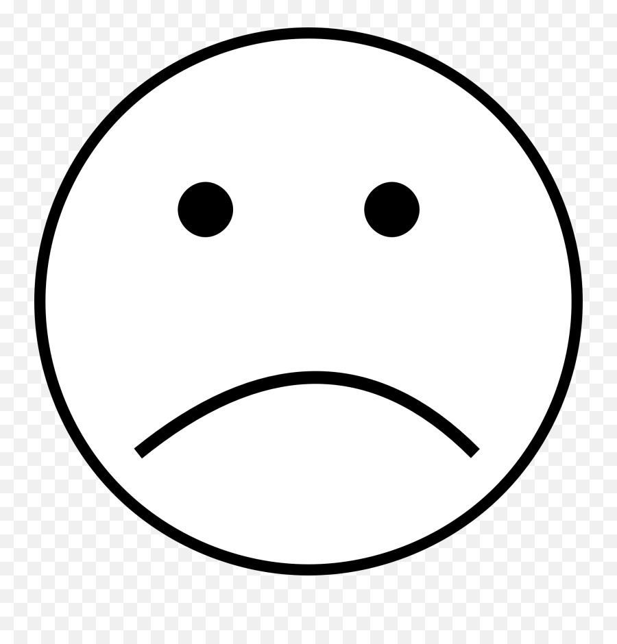 Sad Face Sad Emoji Clipart - White Sad Smiley Png Sad Face Black Background,Sad Face Emoji
