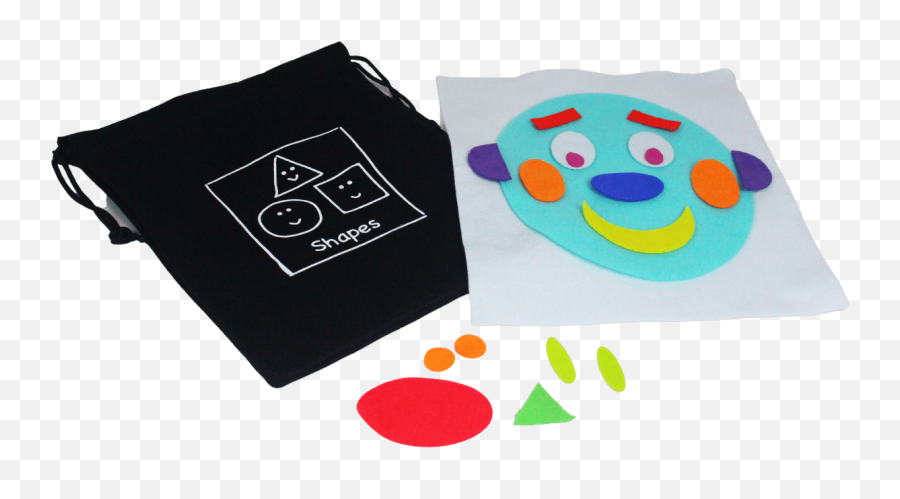 Shapes Face Felt Activity With Felt Bag - Dot Emoji,Face Chart Of Emotions