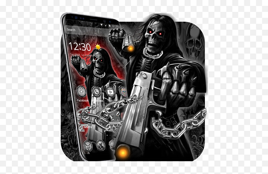 Horror Devil Death Skull Theme 111 Apk Download - Com Skull Labs Angel Dust Emoji,Galaxy S7 Where Is The Pumpkin Emojis