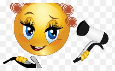 Smiley Face Clip Art With Hair - Female Thumbs Up Emoji,Female Emoji