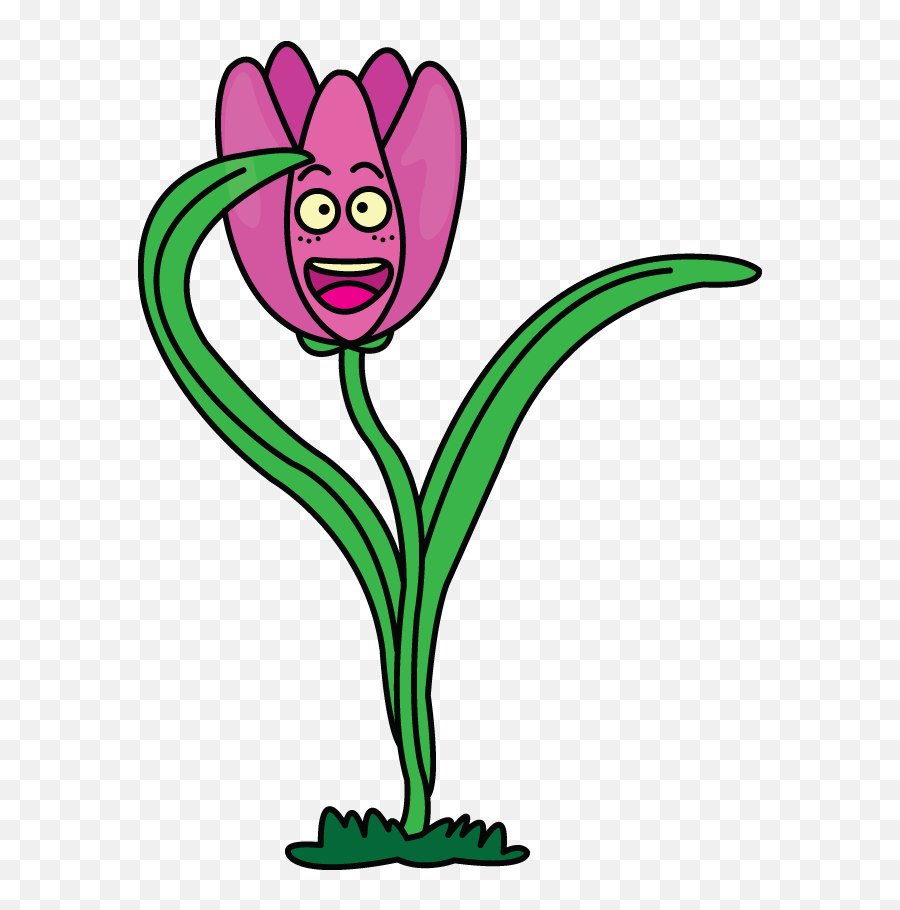 Library Of Smiling Flower Vector Download Png Files - Tulip Cartoon Drawing Emoji,Two Smiling Emojis Clipart