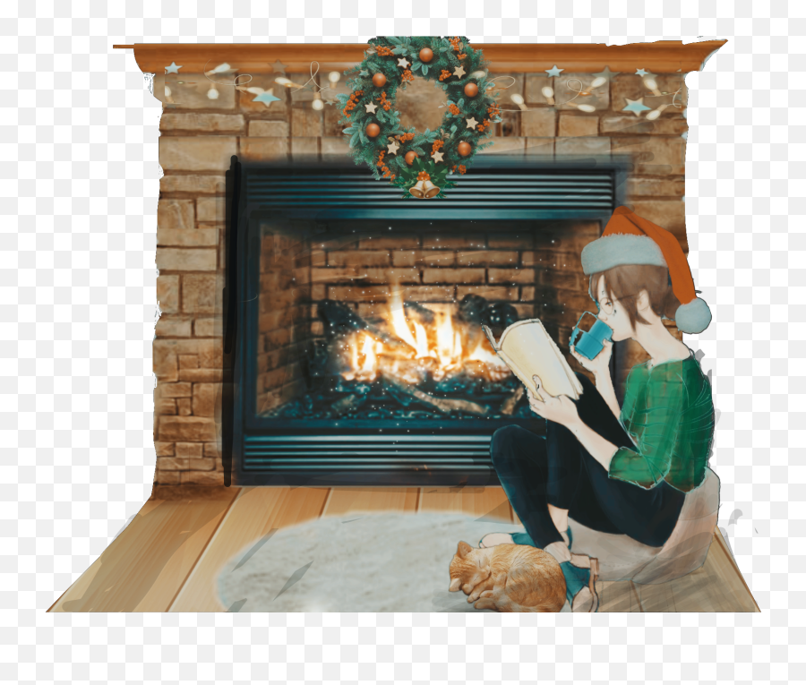 Fireplace Cozy Winter Sticker - Hearth Emoji,Fireplace Emoji