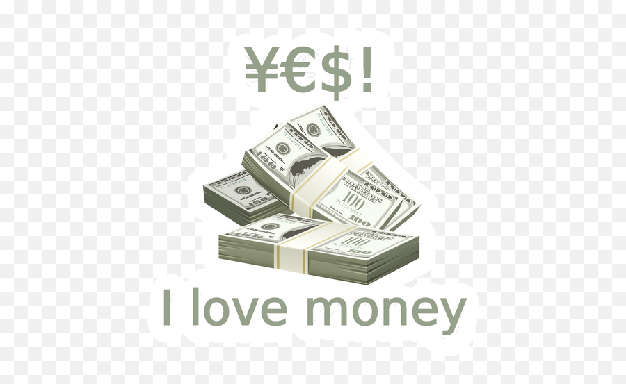 I Love Money Sticker - Cash Emoji,Flag Car And Money Emoji