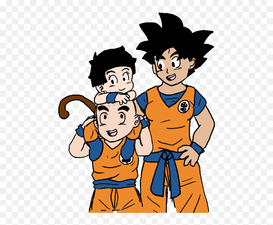 Krillin Png - Masakox If Female Goku And Krillin Were Female Krillin Emoji,Dbz Goku Emoticon Spirit Bomb