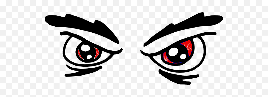 Cartoon Angry Eyebrows - Big Angry Eyes Png Emoji,Engry Emoticon Face