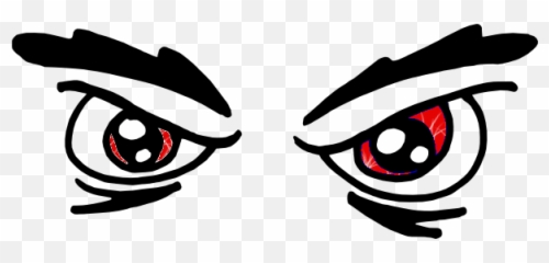 Cartoon Angry Eyebrows - Big Angry Eyes Png Emoji,Engry Emoticon Face