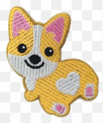 Corgi Embroidered Sticker Patch - Soft Emoji,Embroidered Patch Emojis