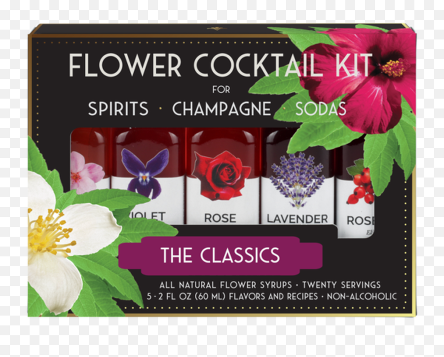Drink Your Flowers Flavor Elixiru0027s Gift Set - Cocktail Emoji,Gifts Time Emoticon