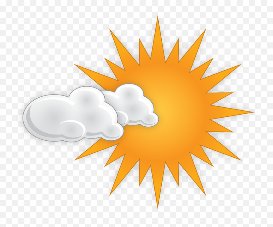 Cloudy Sunset Clipground Free Graphic Slightly Clouds - Sunshine Jpg Emoji,Imagenes De Emojis Animados