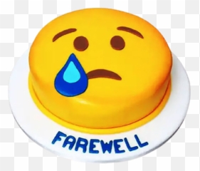 Crying Face Emoji Cake - Happy,Emojis Half Smile Eyebrows
